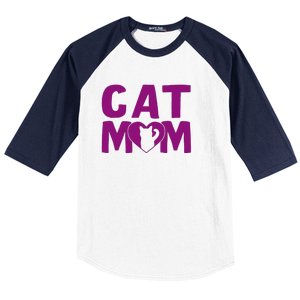 Cat Mom Baseball Sleeve Shirt