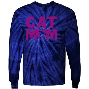 Cat Mom Tie-Dye Long Sleeve Shirt