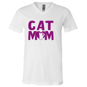 Cat Mom V-Neck T-Shirt