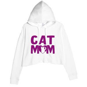 Cat Mom Crop Fleece Hoodie