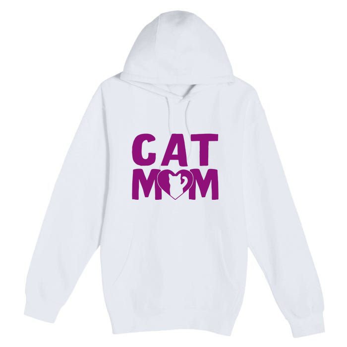 Cat Mom Premium Pullover Hoodie