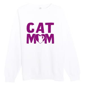 Cat Mom Premium Crewneck Sweatshirt