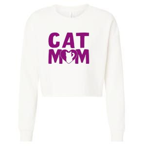 Cat Mom Cropped Pullover Crew