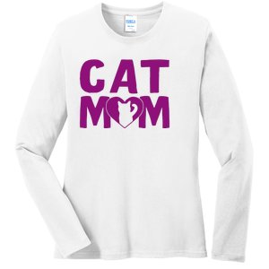 Cat Mom Ladies Long Sleeve Shirt