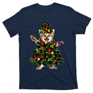 Cat Maine Coon Christmas Tree Holiday Cat Lovers Xmas Gift T-Shirt