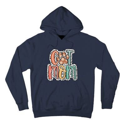 Cat Mom Cat Paw Mama Tall Hoodie