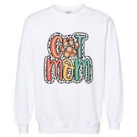 Cat Mom Cat Paw Mama Garment-Dyed Sweatshirt