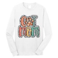 Cat Mom Cat Paw Mama Long Sleeve Shirt