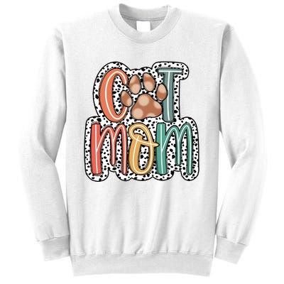 Cat Mom Cat Paw Mama Sweatshirt