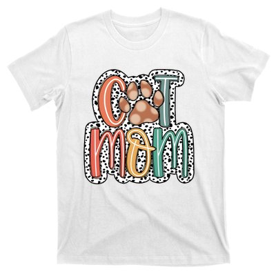 Cat Mom Cat Paw Mama T-Shirt