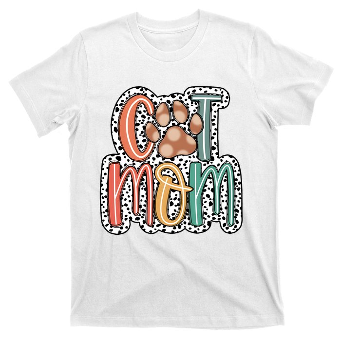 Cat Mom Cat Paw Mama T-Shirt