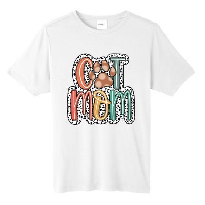 Cat Mom Cat Paw Mama Tall Fusion ChromaSoft Performance T-Shirt