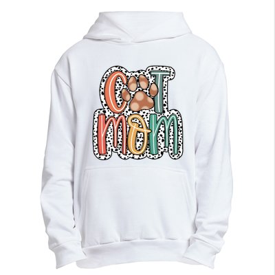 Cat Mom Cat Paw Mama Urban Pullover Hoodie