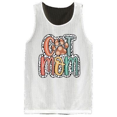 Cat Mom Cat Paw Mama Mesh Reversible Basketball Jersey Tank