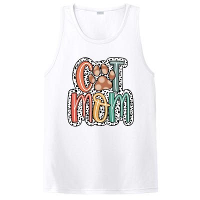 Cat Mom Cat Paw Mama PosiCharge Competitor Tank