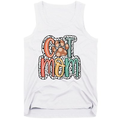 Cat Mom Cat Paw Mama Tank Top