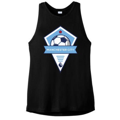 Cool Man City Soccer Team Ladies PosiCharge Tri-Blend Wicking Tank