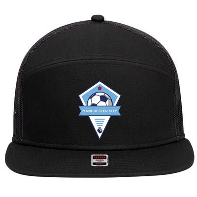 Cool Man City Soccer Team 7 Panel Mesh Trucker Snapback Hat