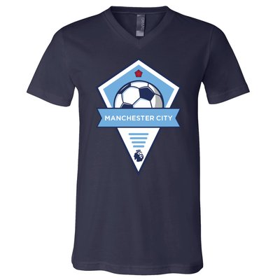 Cool Man City Soccer Team V-Neck T-Shirt