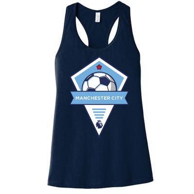 Cool Man City Soccer Team Women's Racerback Tank