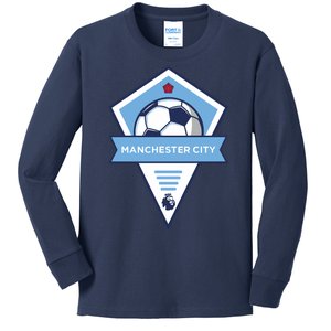 Cool Man City Soccer Team Kids Long Sleeve Shirt