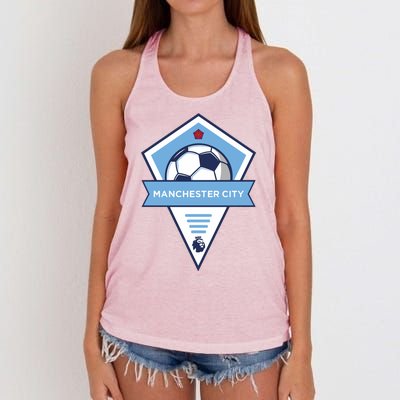 Cool Man City Soccer Team Women's Knotted Racerback Tank