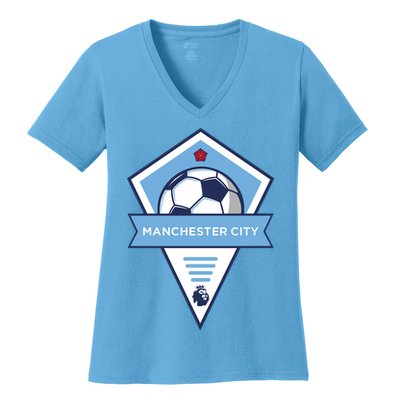 Cool Man City Soccer Team Women's V-Neck T-Shirt