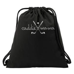 Caddie Mama Cute Golfing Golfer Mom Golf 1st Birthday Mommy Drawstring Bag