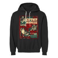 Catnip Madness Cute Kitten Cat Lover Gift For Cat Owners Garment-Dyed Fleece Hoodie