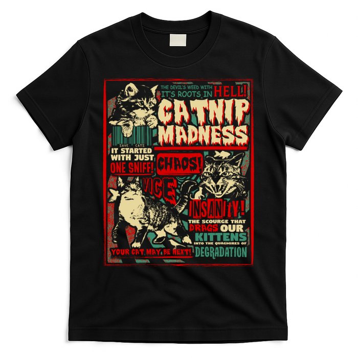 Catnip Madness Cute Kitten Cat Lover Gift For Cat Owners T-Shirt