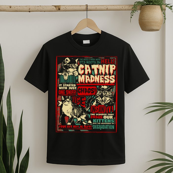 Catnip Madness Cute Kitten Cat Lover Gift For Cat Owners T-Shirt