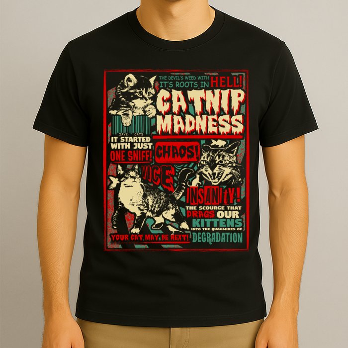 Catnip Madness Cute Kitten Cat Lover Gift For Cat Owners T-Shirt