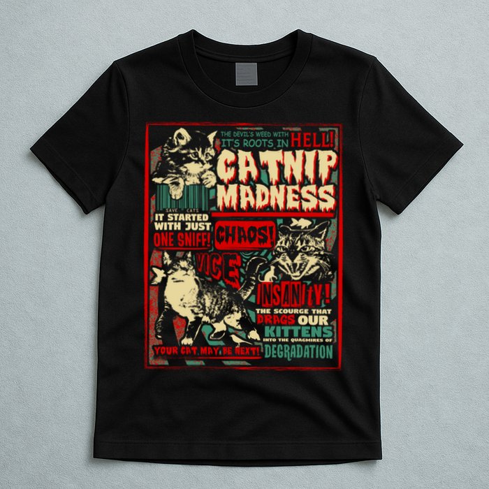 Catnip Madness Cute Kitten Cat Lover Gift For Cat Owners T-Shirt
