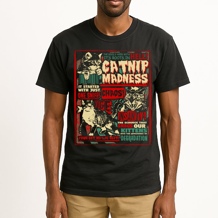 Catnip Madness Cute Kitten Cat Lover Gift For Cat Owners Tall T-Shirt