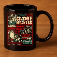 Catnip Madness Cute Kitten Cat Lover Gift For Cat Owners 11oz C Handle Ceramic Mug
