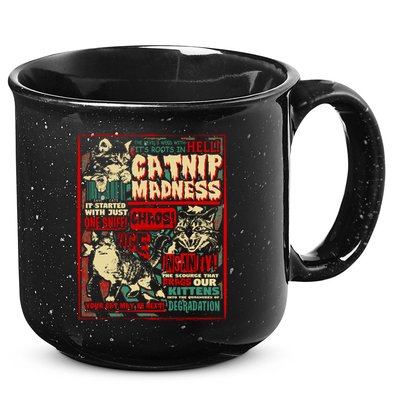 Catnip Madness Cute Kitten Cat Lover Gift For Cat Owners 15oz Campfire Ceramic Mug