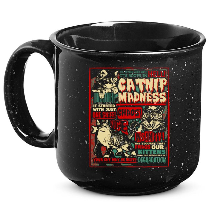 Catnip Madness Cute Kitten Cat Lover Gift For Cat Owners 15oz Campfire Ceramic Mug