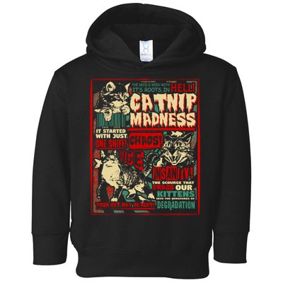 Catnip Madness Cute Kitten Cat Lover Gift For Cat Owners Toddler Hoodie