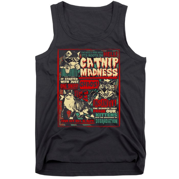 Catnip Madness Cute Kitten Cat Lover Gift For Cat Owners Tank Top