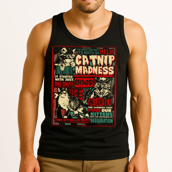 Catnip Madness Cute Kitten Cat Lover Gift For Cat Owners Tank Top