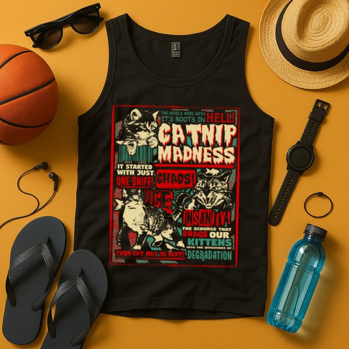 Catnip Madness Cute Kitten Cat Lover Gift For Cat Owners Tank Top