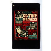 Catnip Madness Cute Kitten Cat Lover Gift For Cat Owners Golf Towel