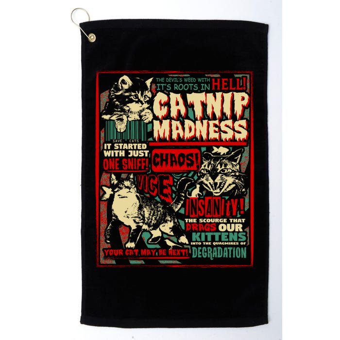 Catnip Madness Cute Kitten Cat Lover Gift For Cat Owners Golf Towel