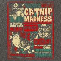 Catnip Madness Cute Kitten Cat Lover Gift For Cat Owners Cotton Canvas Backpack