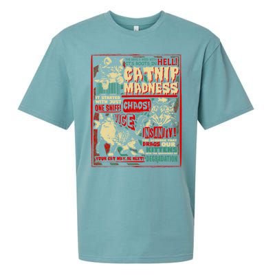 Catnip Madness Cute Kitten Cat Lover Gift For Cat Owners Sueded Cloud Jersey T-Shirt