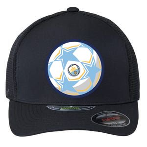 Cool Man City Soccer Team Ball Flexfit Unipanel Trucker Cap