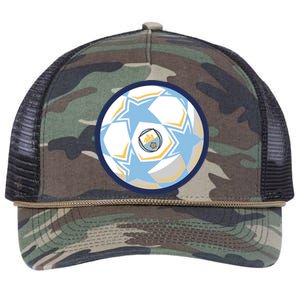 Cool Man City Soccer Team Ball Retro Rope Trucker Hat Cap