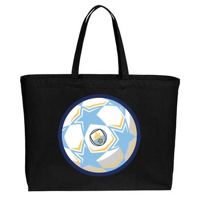 Cool Man City Soccer Team Ball Cotton Canvas Jumbo Tote