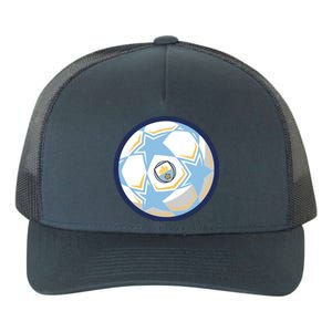 Cool Man City Soccer Team Ball Yupoong Adult 5-Panel Trucker Hat