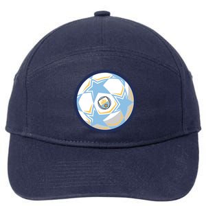 Cool Man City Soccer Team Ball 7-Panel Snapback Hat